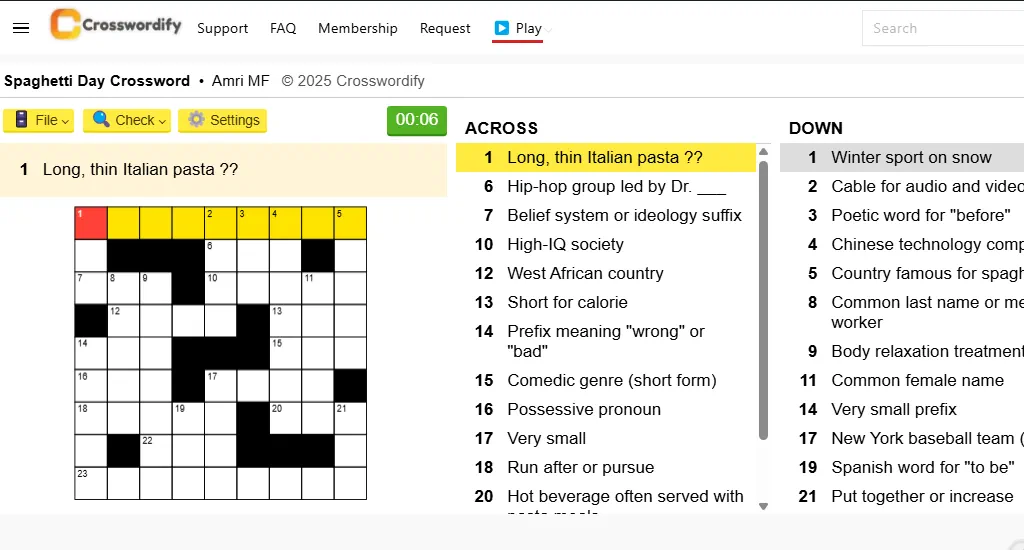 Crosswordify